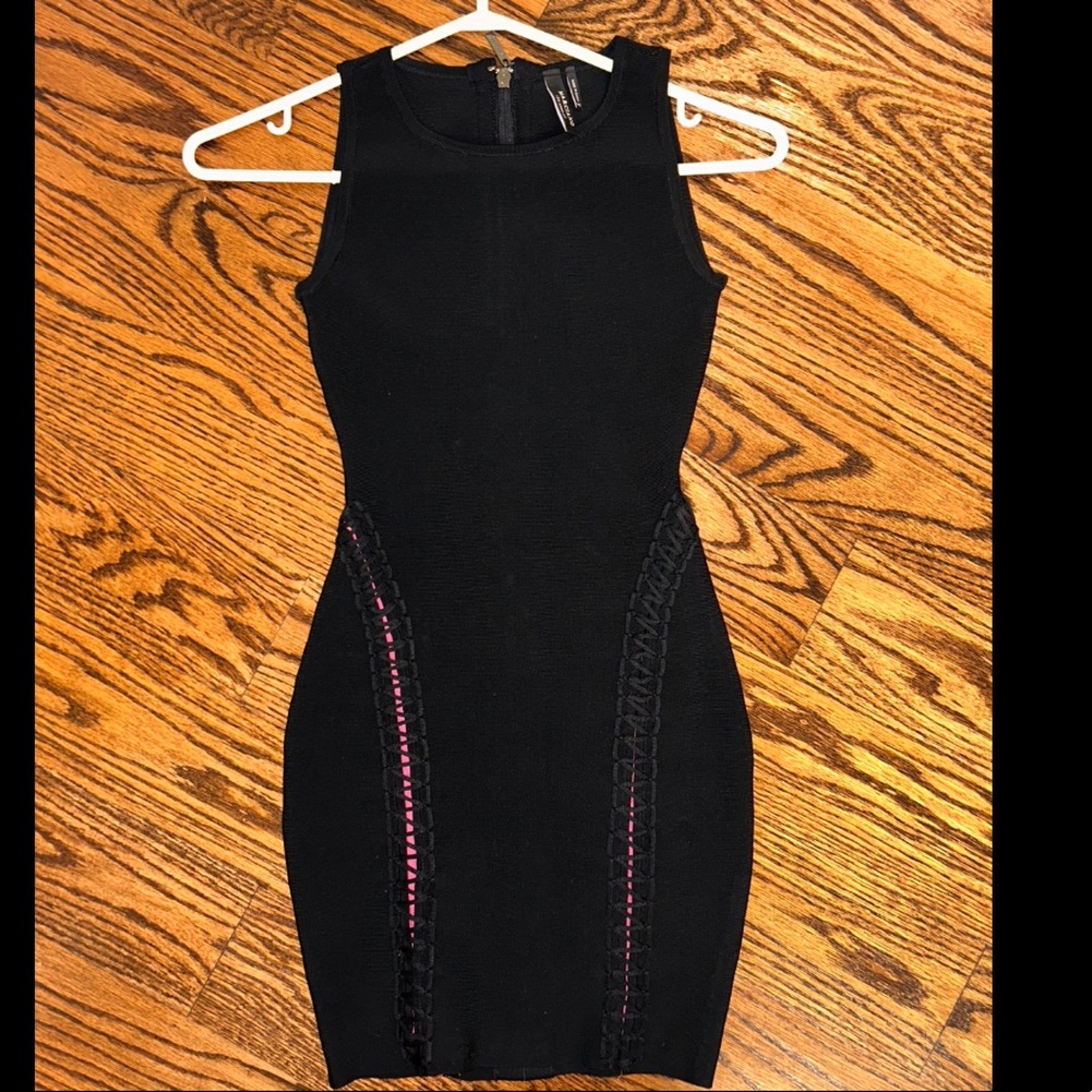 Black Marciano Bandage Dress Size XXS
